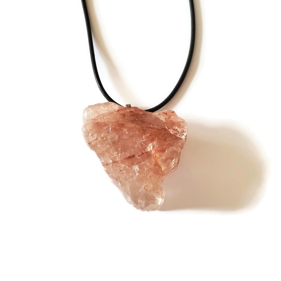 Jewelry - handmade fire quartz wicca crystal necklace